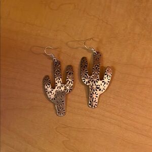 Silver Cactus Earrings